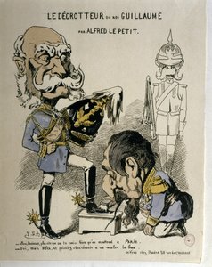 FRANK-POROSZ HÁBORÚ: Vilmos és III. Napóleon karikatúrája: I. Vilmos porosz és III...
