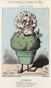 Grasse Plant: Rajzfilm Adolphe Crémieux-ról - ill. 1871. 02. 25-től a „A nap virágai, gyümölcsei és zöldségei” c. alkotó: Alfred Le Petit
