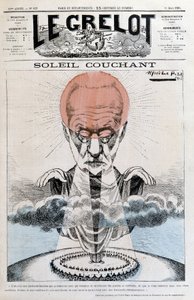 Naplemente: Victor Hugo – Alfred Le Pepetit, a „Le Grelot”” című filmben, 1883.11.03. alkotó: Alfred Le Petit