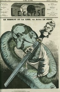 A kígyó és a reszelő, a jobboldali kígyó a Köztársaságra szúrja a fogát. A. Le petit „” L