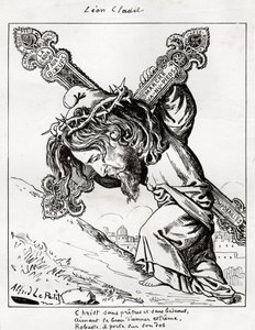 Leon Cladel karikatúrája, 1875-80 körül (metszet) alkotó: Alfred Le Petit