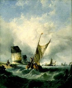 Szellős nap a Meuse-n alkotó: Alfred Montague