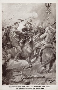 Kriutchkoff, a kozák, aki elnyerte az első világháborús Szent György-keresztet. alkotó: Alfred Pearse