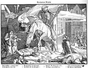 Totentanz 1848: A halál mint köztársasági hős alkotó: Alfred Rethel
