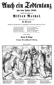 Totentanz 1848: A halált a Földre küldik alkotó: Alfred Rethel
