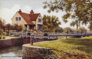 Benson Lock folyó Temze alkotó: Alfred Robert Quinton