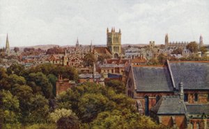 Cambridge, a Castle Hill felől (színes litó) alkotó: Alfred Robert Quinton