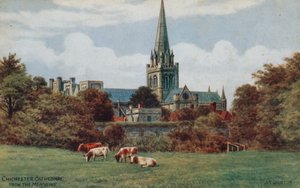 Chichester, katedrális, a rétek felől alkotó: Alfred Robert Quinton