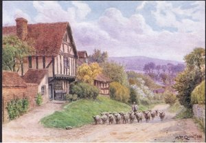 Cropthorne, Nr Evesham, Worcester, a The Cottages and the Village Life of Rural Englandből, amelyet a Dent & Sons Limited adott ki alkotó: Alfred Robert Quinton