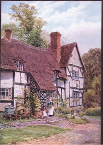 Havington, nr Evesham, Worcester, a The Cottages and the Village Life of Rural Englandből, amelyet a Dent & Sons Limited adott ki alkotó: Alfred Robert Quinton