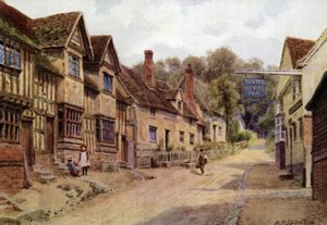 Korábban szövők által lakott házak, Kersey, Suffolk alkotó: Alfred Robert Quinton