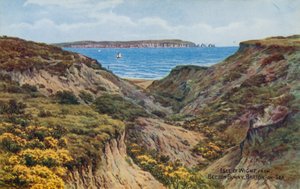 Wight-sziget, Becton Bunny, Barton-on-Sea (színes litográfia) alkotó: Alfred Robert Quinton