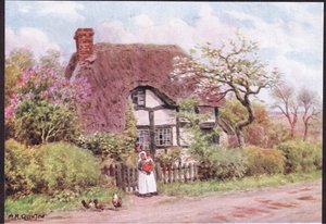 Lilac and Apple Blossoms, Harvington, Worcester, The Cottages and the Village Life of Rural England, kiadó a Dent & Sons Limited, 1912