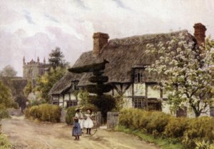 Norton, Evesham közelében, Worcester (színes litho) alkotó: Alfred Robert Quinton