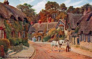Old Village, Shanklin, Wight-sziget alkotó: Alfred Robert Quinton