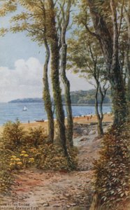 Út a partra, kilátás a tengerre, Wight-sziget alkotó: Alfred Robert Quinton