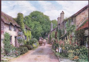 Rossington, Near Porlock, Somerset, a The Cottages and the Village Life of Rural Englandből, a Dent & Sons Limited kiadásában alkotó: Alfred Robert Quinton