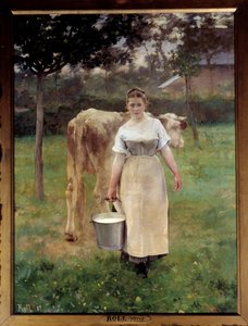 Manda Lametrie, a gazda. Alfred Philippe Roll (1846-1919) festménye 1887 V. 2,14 x 1,61 m Párizs, Muse d