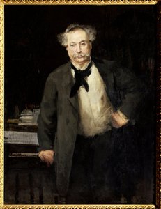 Ifjabb Alexandre Dumas (1824-1895) francia író portréja. Alfred Philippe Roll festménye (1846-1919)