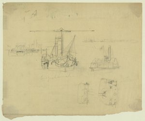 Öt kilátás a Susquehannára és a Ceres -re alkotó: Alfred Rudolph Waud