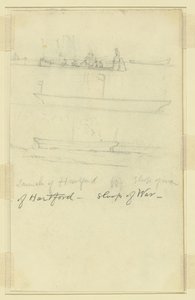 Hartford, Sloop of War elindítása alkotó: Alfred Rudolph Waud