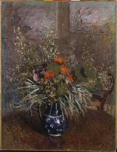 Egy csokor virágot alkotó: Alfred Sisley