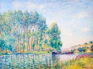 Egy kanyar a Loingban Moretnél alkotó: Alfred Sisley