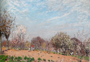 Virágzó almafák Louveciennes-ben alkotó: Alfred Sisley