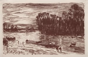 A Loing partjai, Saint-Mammès közelében alkotó: Alfred Sisley