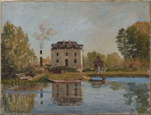 Gyár a Szajna partján, Bougival alkotó: Alfred Sisley