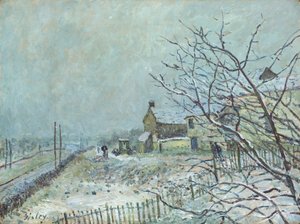 Első hó Veneux-Nadonban alkotó: Alfred Sisley