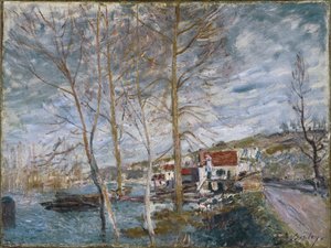 Flood at Moret Flood at Moret, 1879 alkotó: Alfred Sisley