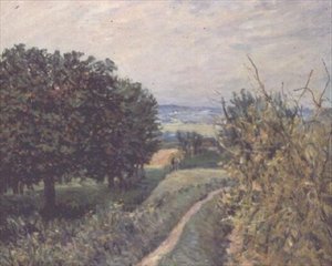 A Louveciennes-i szőlőskertekben alkotó: Alfred Sisley