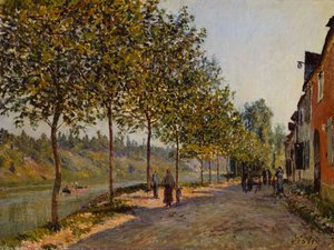 Júniusi reggel Saint-Mammès-ben alkotó: Alfred Sisley