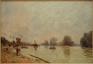 A Szajna Suresnesnél alkotó: Alfred Sisley