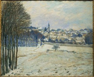 La neige a Marly-le-Roi ... (festmény, vászon) alkotó: Alfred Sisley