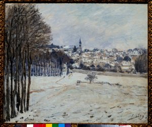 Alfred Sisley (1839-1899) La neige a Marly festménye, 1875 V. 0,46x0,56 m Párizs, Muse d