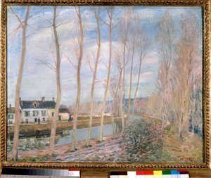 Alfred Sisley (1839-1899) Loing-csatorna festménye 1892 V. 0,73x0,93 m Párizs, Orsay Múzeum alkotó: Alfred Sisley
