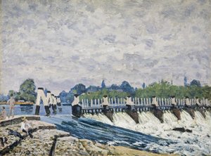 Molesey Weir, Hampton Court alkotó: Alfred Sisley
