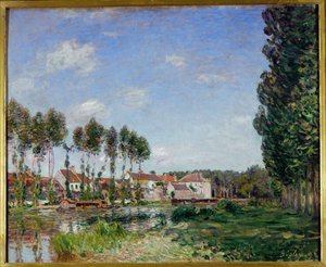 Moret, Bords du Loing, Franciaország alkotó: Alfred Sisley