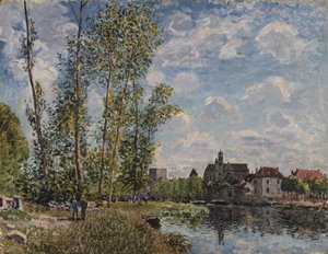 Moret, Kilátás a Loingra, Délután májusban alkotó: Alfred Sisley