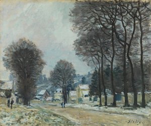 Havazás Louveciennes-ben, 1874 körül alkotó: Alfred Sisley