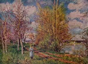 Tavasz a folyóparton, 19. század vége. 1941 alkotó: Alfred Sisley