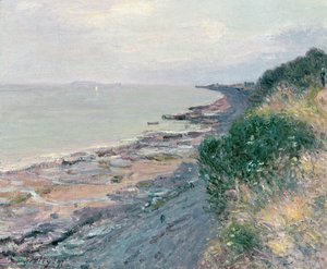 A penarth-i szikla, este, apály, apály alkotó: Alfred Sisley