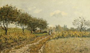 Az ösvény a vidéken; Az út a vidéken, 1876 alkotó: Alfred Sisley