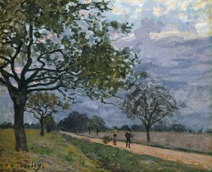Az út Versailles-ból Louveciennes-be, valószínűleg 1879. alkotó: Alfred Sisley