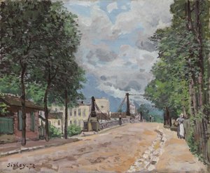 Gennevilliers útja; La route de Gennevilliers, 1872 alkotó: Alfred Sisley