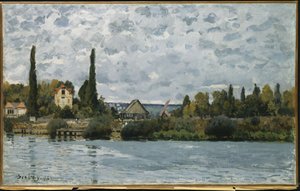 A Szajna Bougivalban, 1873 alkotó: Alfred Sisley