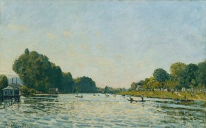 A Szajna Bougivalban; La Seine a Bougival, 1872 alkotó: Alfred Sisley