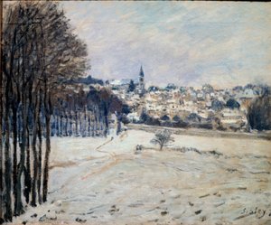 A hó Marlyban - olaj, vászon alkotó: Alfred Sisley